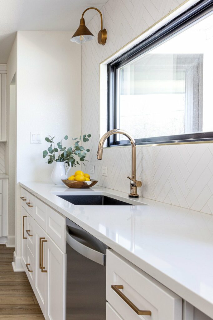 Signature Home Services kitchen remodel with custom cabinetry and natural light with updated window framing