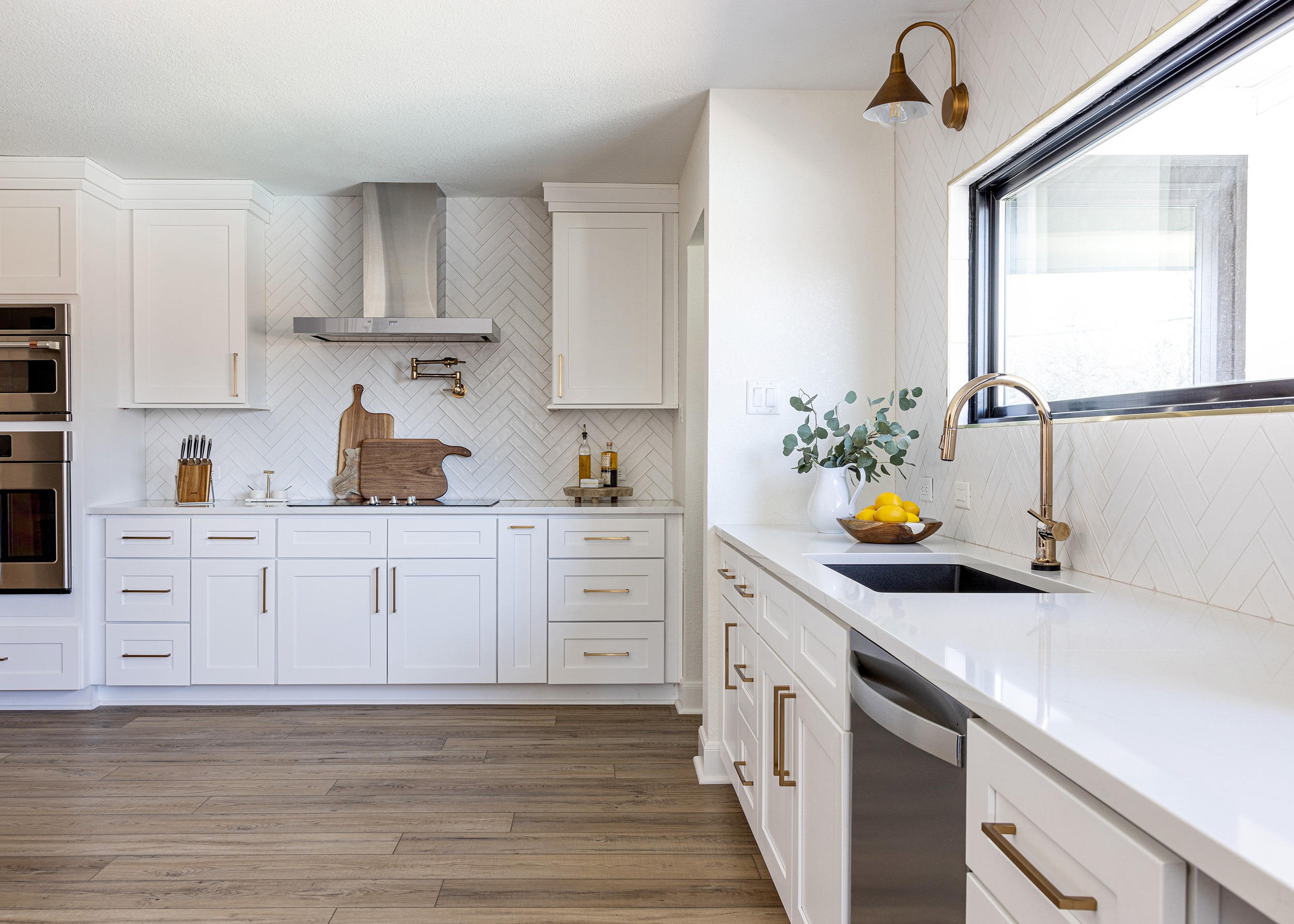 Guerin_Kitchen renovation with custom cabinetry and clean white look with lots of natural light and subway tile in Trophy Club Texas