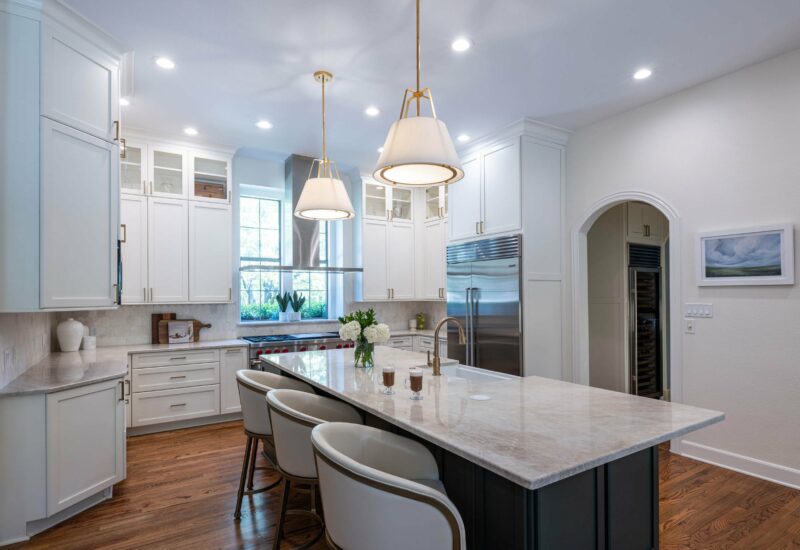 Skiermont_Kitchen renovation with eyecandy lighting and extra large island and custom cabinetry in Southlake Texas